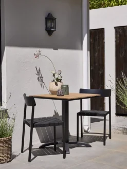HOBRO + HAGLEBUHOBRO L70 table naturel + 2 HAGLEBU chaises noir