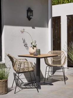 HOBRO + ILDERHUSEHOBRO L70 table + 2 ILDERHUSE chaises naturel