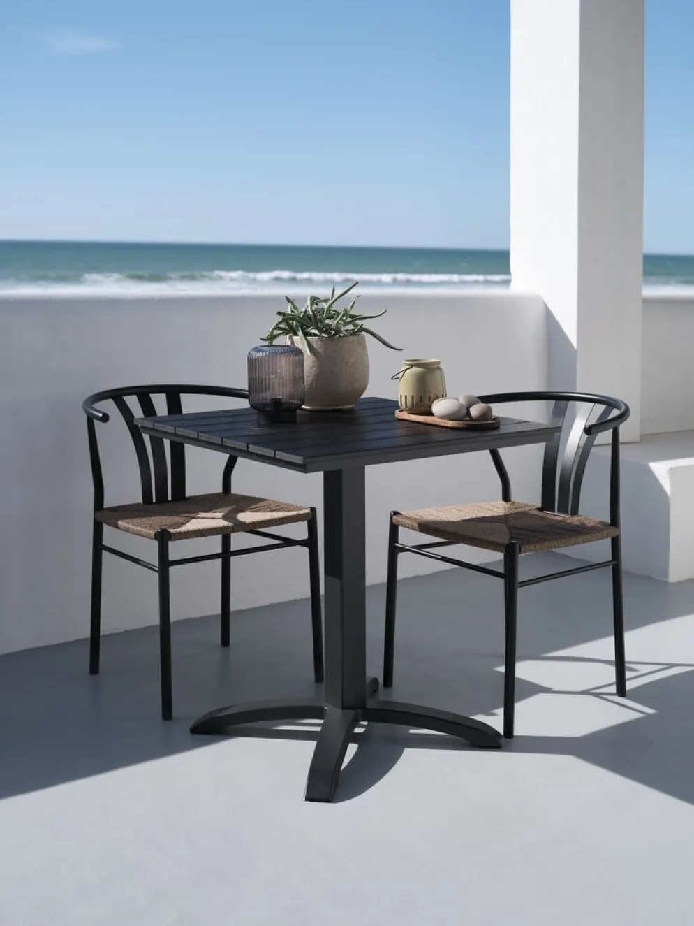 HOBRO + TAGMARKHOBRO L70 table + 2 TAGMARK chaises noir