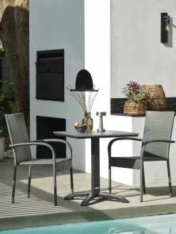 HOBROTable bistrot HOBRO l70xL70 gris