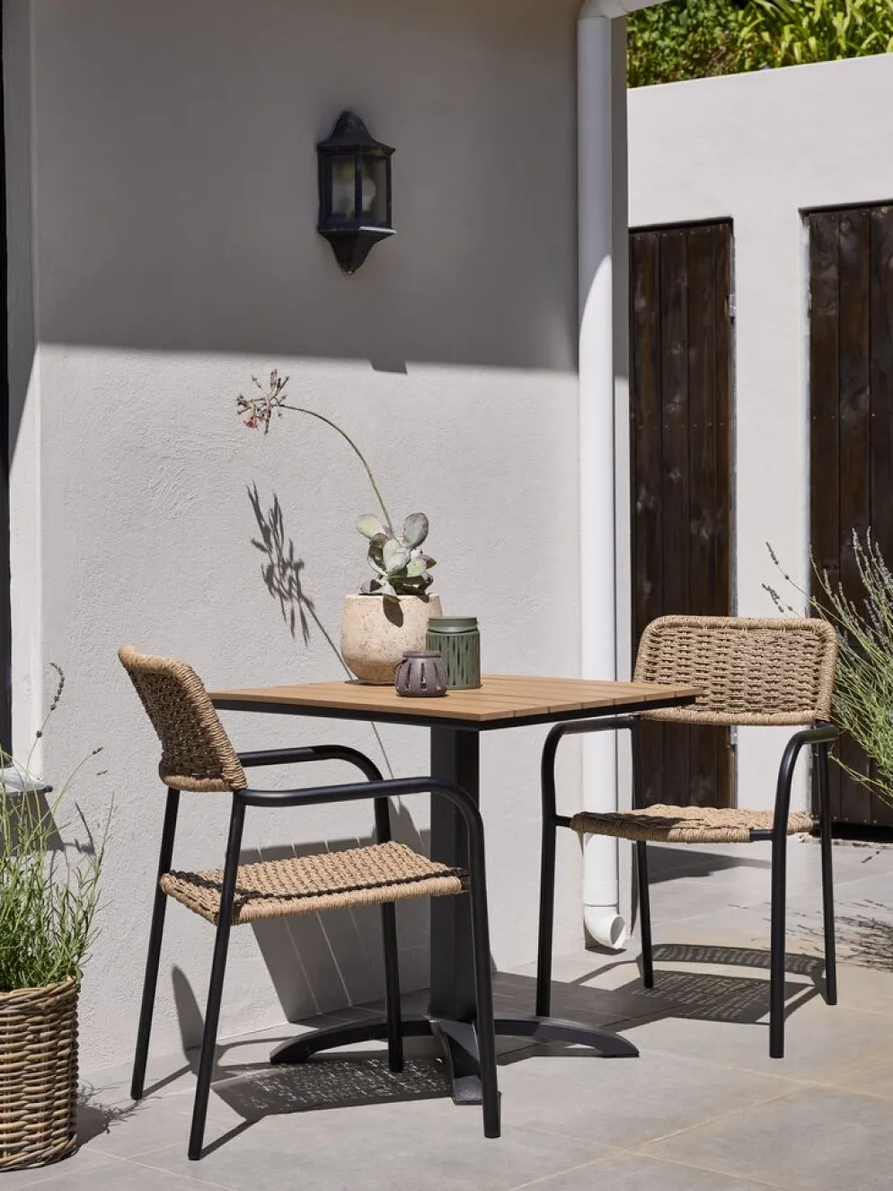 HOBROTable bistrot HOBRO l70xL70 naturel