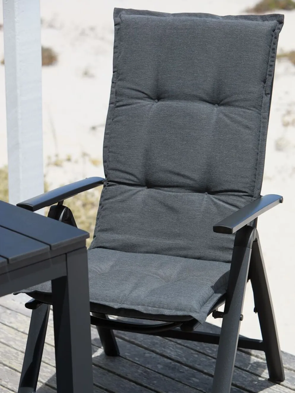 HOPBALLECoussin de jardin pour chaise inclinable HOPBALLE gris foncé