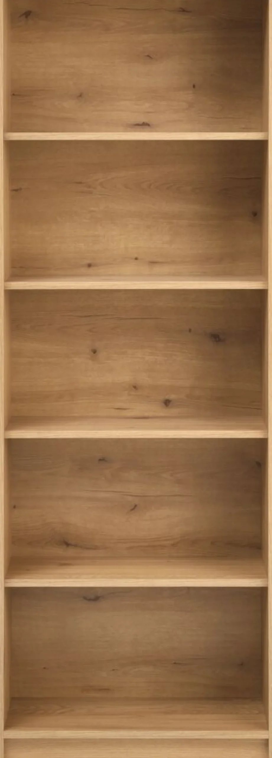 HORSENSBibliothèque HORSENS 5 tablettes larges coloris chêne chaud