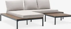 HOUEnsemble lounge HOU a/méridienne 3 personnes acacia