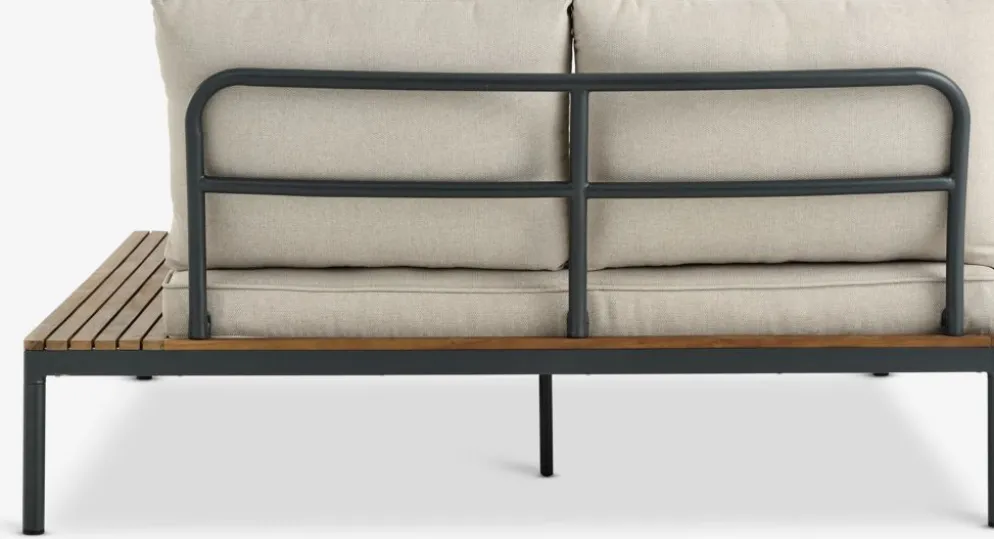 HOUModule lounge HOU méridienne 2 personnes bois d'acacia