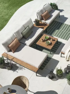 HOUModule lounge HOU table l75xL75 bois d'acacia