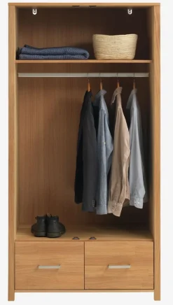 HUGGETArmoire HUGGET 96x190 coloris chêne naturel