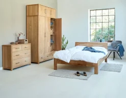 HUGGETMeuble haut HUGGET 139x43 coloris chêne naturel
