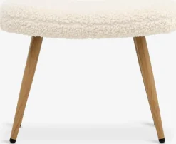 HUNDESTEDRepose-pieds HUNDESTED tissu teddy blanc cassé/coloris chêne