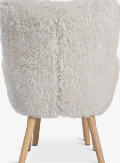 HVILSTEDFauteuil a/repose-pieds HVILSTED tissu teddy blanc ca./nat.