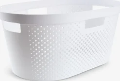 INFINITYPanier à linge INFINITY l59xL38xH27cm blanc
