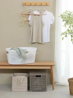 INFINITYPanier à linge INFINITY l59xL38xH27cm blanc