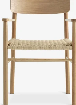 ISLEVChaise ISLEV a/accoudoirs chêne naturel