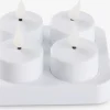 JANSSONBougies chauffe-plat LED JANSSON blanc/noir a/chargeur