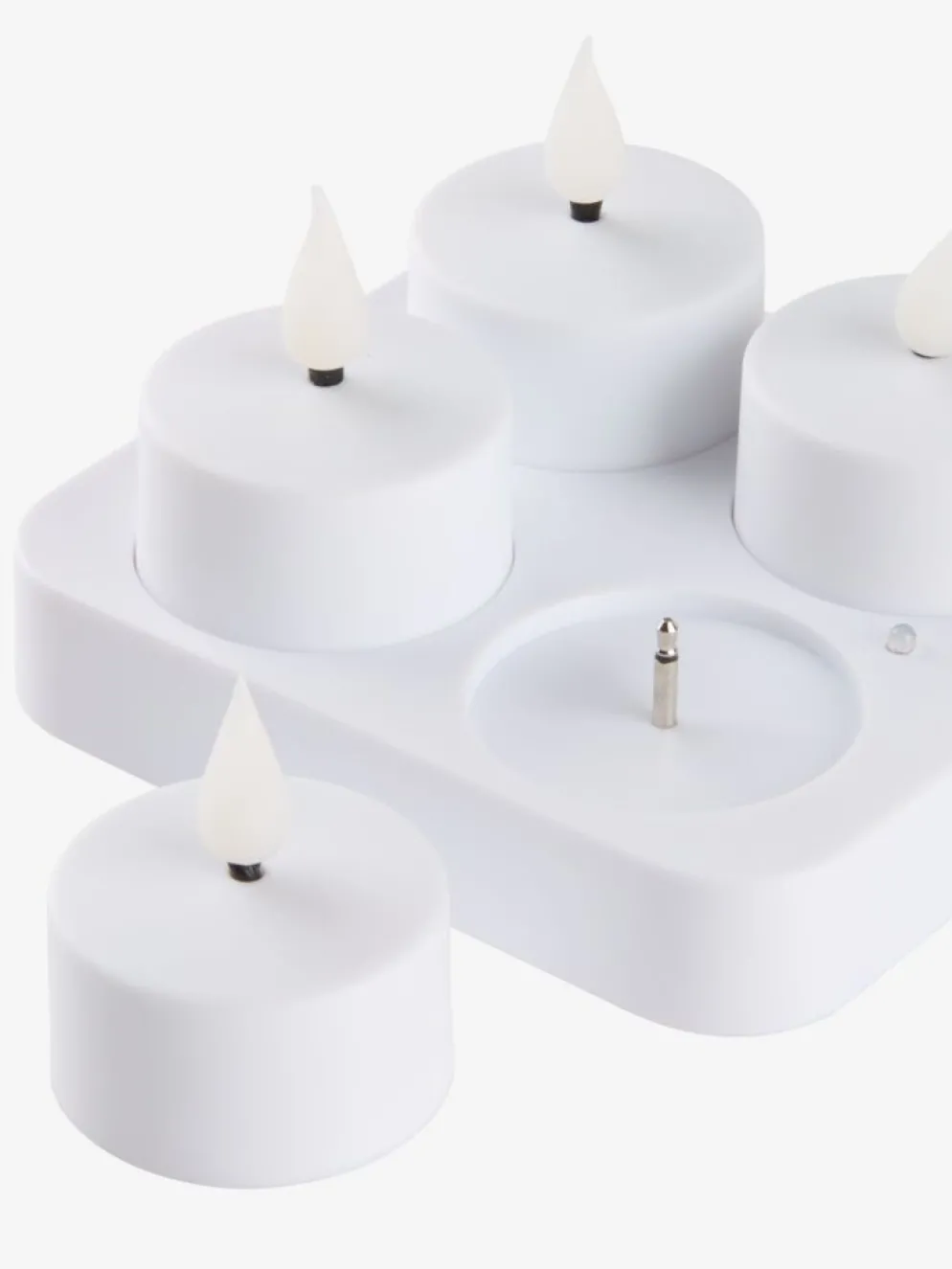JANSSONBougies chauffe-plat LED JANSSON blanc/noir a/chargeur