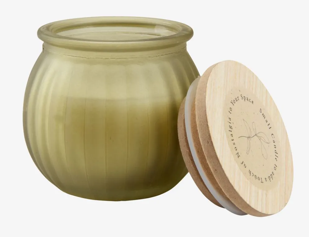 JARLEBougie JARLE Ø6xH6cm a/couvercle ass.