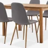 JEGERUP + JONSTRUPJEGERUP L115 table chêne naturel + 4 JONSTRUP chaises gris