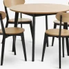 JEGINDJEGIND Ø105 table + 4 JEGIND chaises coloris chêne nat./noir