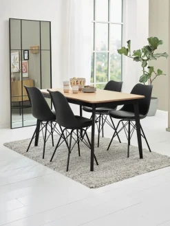 JEGINDTable JEGIND 80x130 coloris chêne naturel/noir