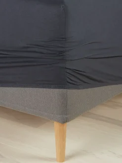 JENNYPlusDrap-housse Jersey JENNY 140x200x35 gris anthracite