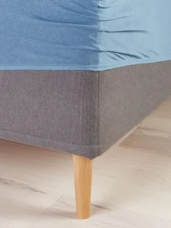 JENNYPlusDrap-housse Jersey JENNY 90x200x35 bleu