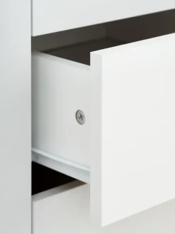JENSLEVArmoire JENSLEV 96x176 2 portes 3 tiroirs blanc
