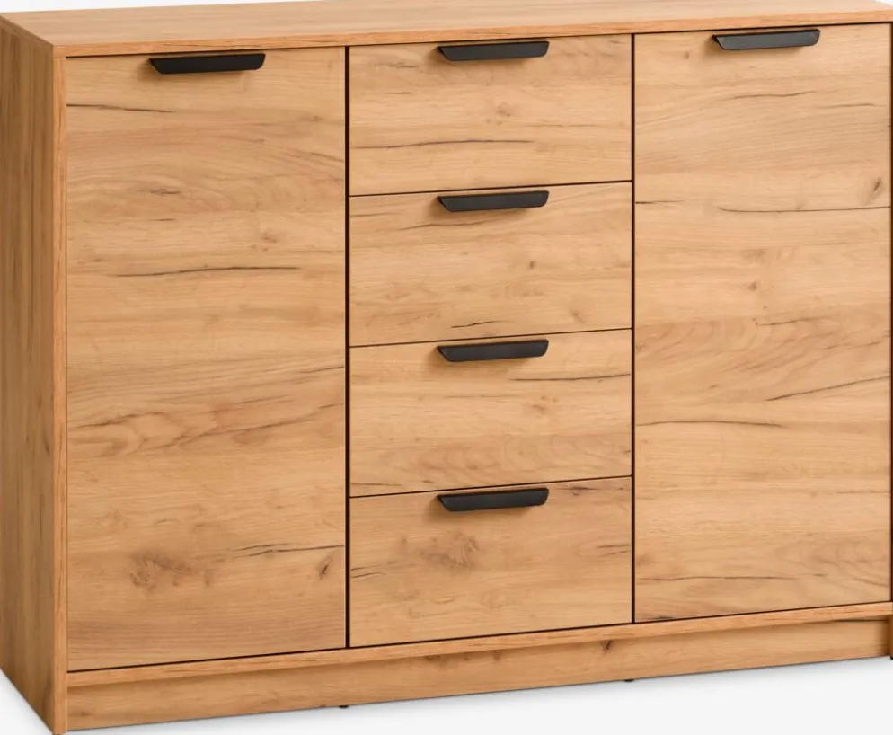 JENSLEVBuffet JENSLEV 2 portes 4 tiroirs coloris chêne naturel