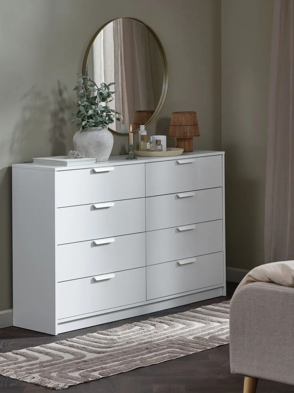 JENSLEVCommode 4+4 tiroirs JENSLEV blanc