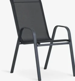 JERSORE + LEKNESJERSORE L140 table + 4 LEKNES chaises noir