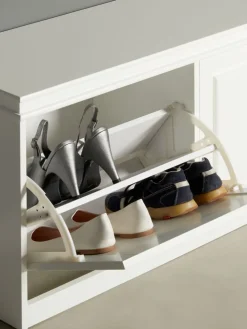JERUPMeuble chaussures/banc JERUP 2 compartiments blanc