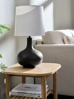 JOACHIMLampe de table JOACHIM Ø27xH54cm beige/noir
