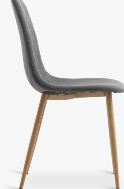 JONSTRUPChaise JONSTRUP tissu asphalte/coloris chêne naturel