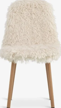 JONSTRUPChaise JONSTRUP tissu teddy blanc cassé/coloris chêne