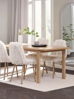 JONSTRUPChaise JONSTRUP tissu teddy blanc cassé/coloris chêne