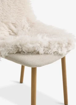 JONSTRUPChaise JONSTRUP tissu teddy blanc cassé/coloris chêne
