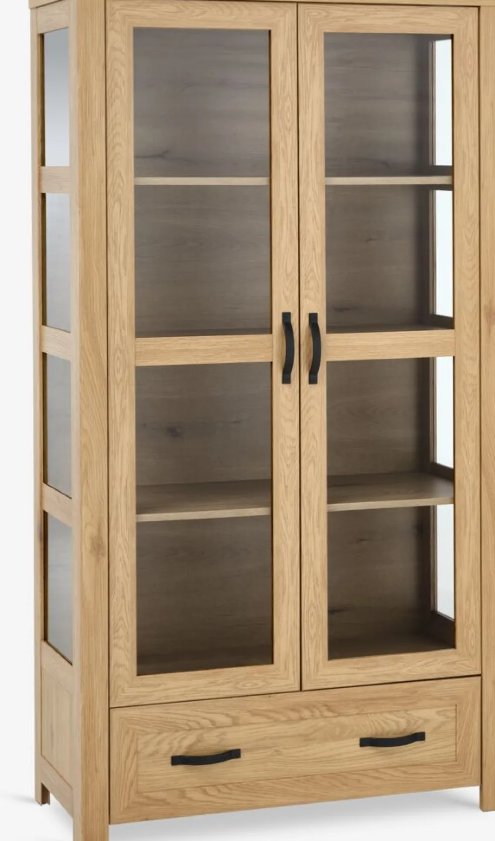 JUNGENVitrine JUNGEN 2 portes 1 tiroir coloris chêne chaud