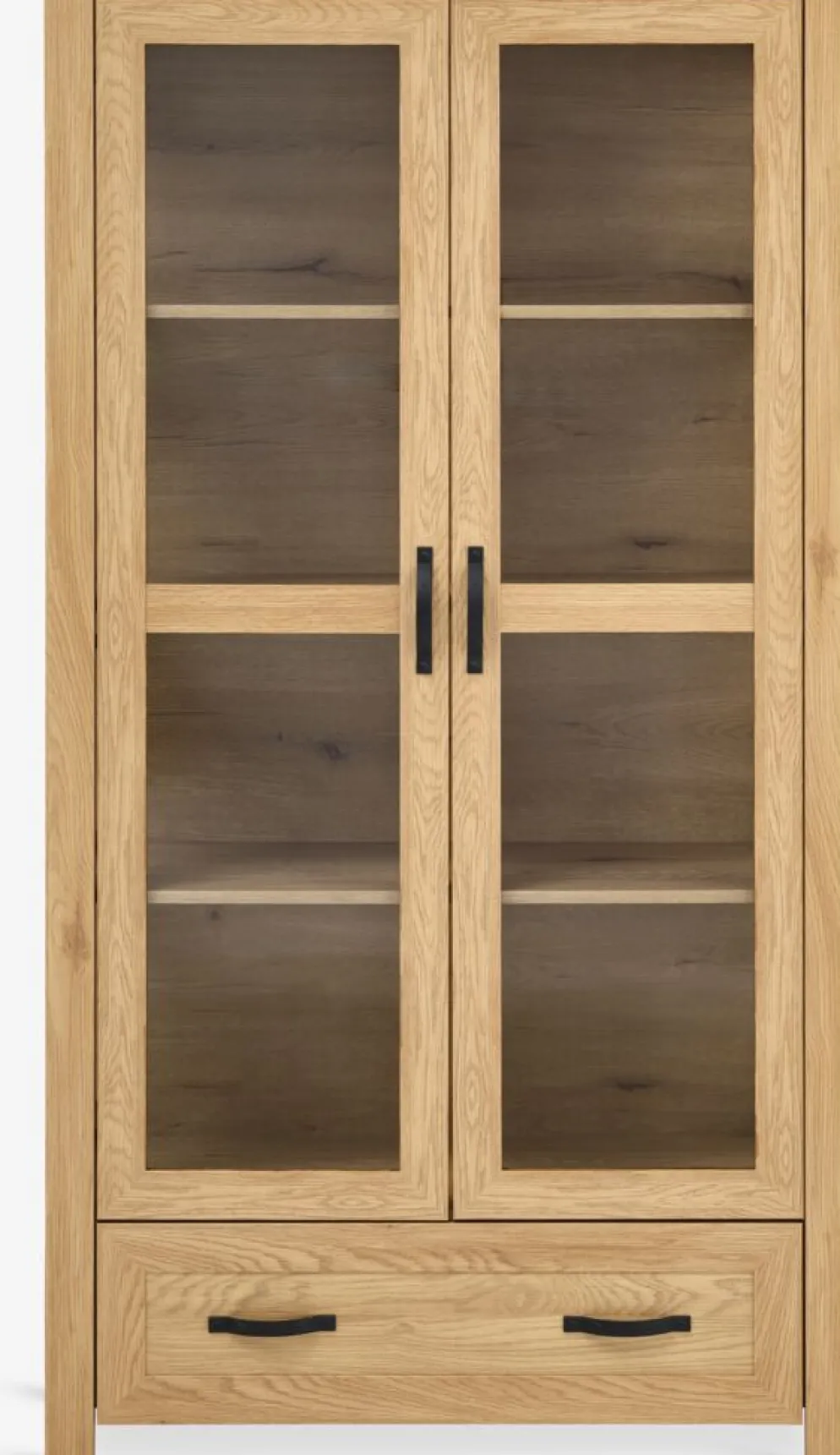 JUNGENVitrine JUNGEN 2 portes 1 tiroir coloris chêne chaud