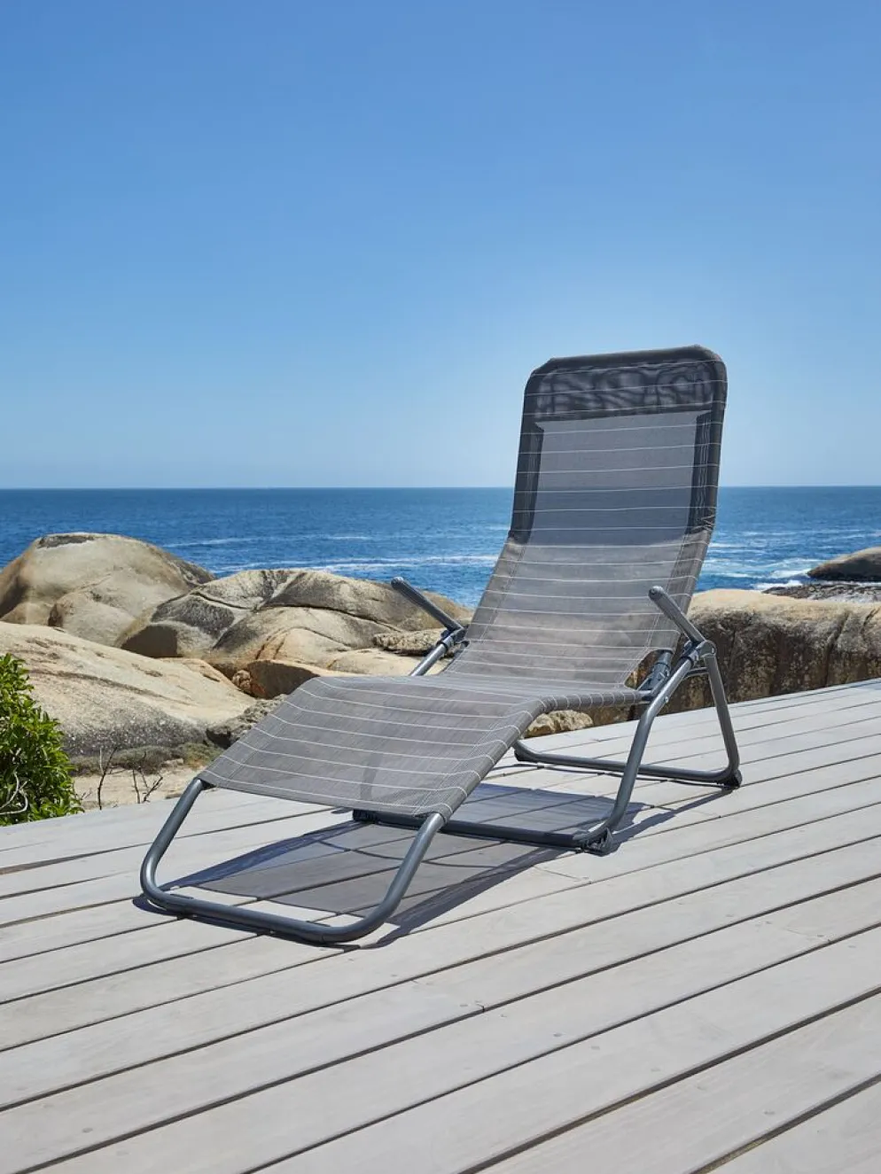 KALMARChaise relax KALMAR l60xL168 gris