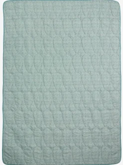 KAMILLECouverture matelassée KAMILLE 140x200 blanc/pétrole