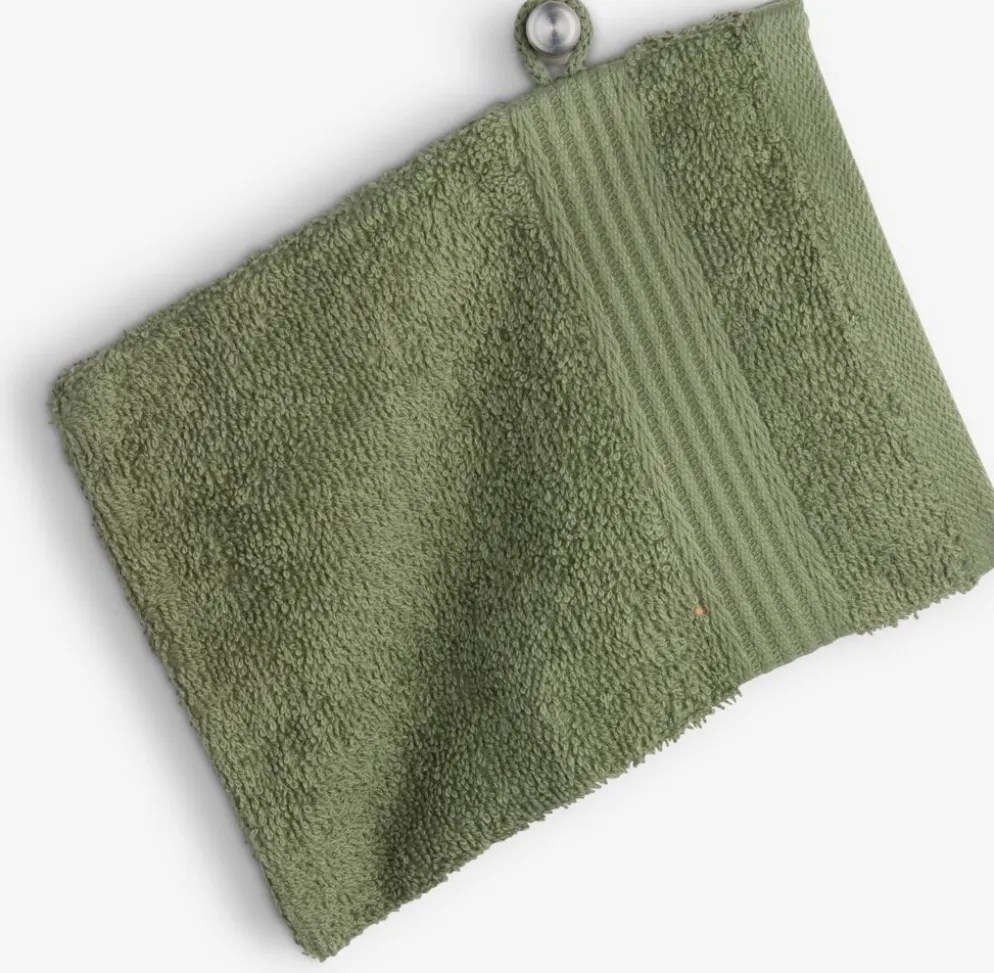 KARLSTADGoldGant de toilette KARLSTAD 15x21 vert armée