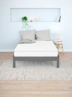 KILDENCadre de lit KILDEN 90x200 gris foncé