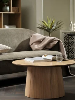 KLIPLEVTable basse KLIPLEV Ø80 coloris chêne naturel