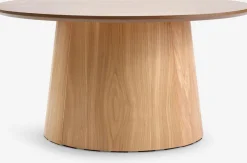KLIPLEVTable basse KLIPLEV Ø80 coloris chêne naturel