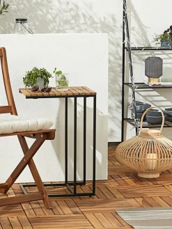 KNEKKANDDalle de terrasse KNEKKAND l30xL30 bois naturel 9pcs/lot