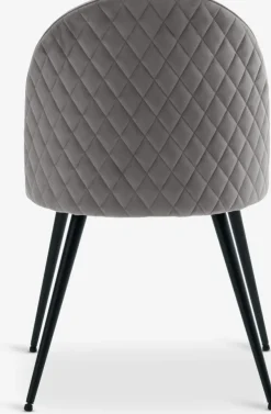 KOKKEDALChaise KOKKEDAL velours gris/noir