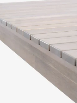 KOLLEN + GAMMELBYKOLLEN L205 table acacia + 4 GAMMELBY chaises gris