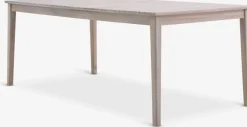 KOLLEN + GAMMELBYKOLLEN L205 table acacia + 4 GAMMELBY chaises gris