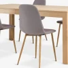 KORSKRO + JONSTRUPKORSKRO L200/326 table chêne nat. + 4 JONSTRUP chaises gris