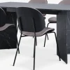 KRONDAL + TESTRUPKRONDAL L180 table marbre + 4 TESTRUP chaises sable c./noir