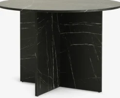 KRONDALTable KRONDAL Ø110 imitation marbre noir